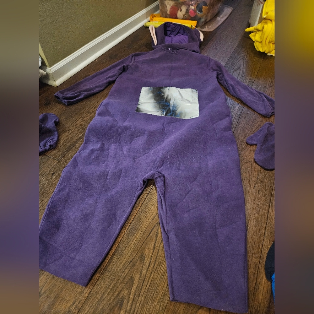 Teletubbies Tinky Winky Costume Adult One Size Purple Spirit Halloween COMPLETE.